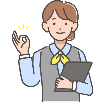ポストに投函するイラスト