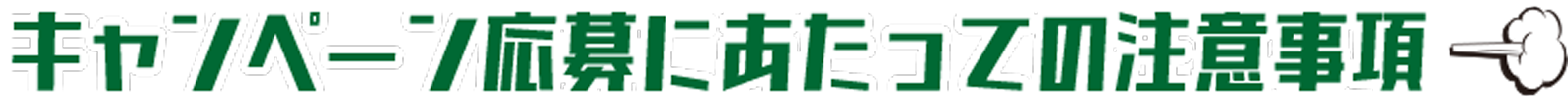 キャンペーン応募にあたっての注意事項